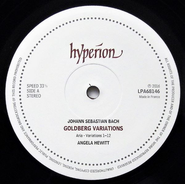 Angela Hewitt — Bach Goldberg Variations, sleeve image 4