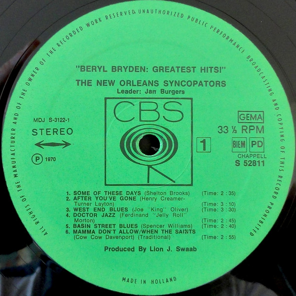 Beryl Bryden — Greatest Hits, sleeve image 3