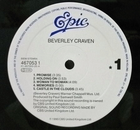 Beverley Craven — Beverley Craven, sleeve image 5