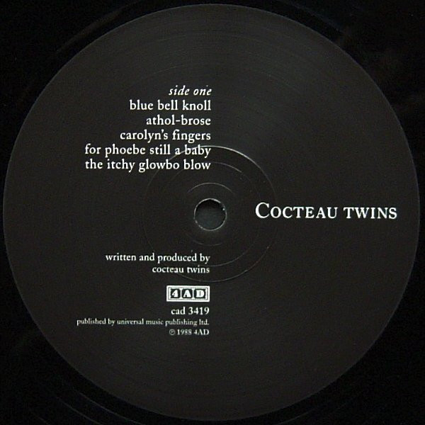 Cocteau Twins — Blue Bell Knoll, sleeve image 3