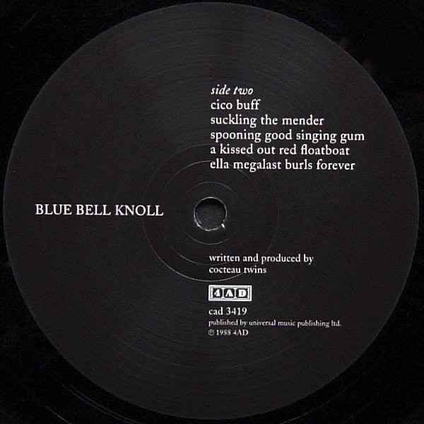 Cocteau Twins — Blue Bell Knoll, sleeve image 4