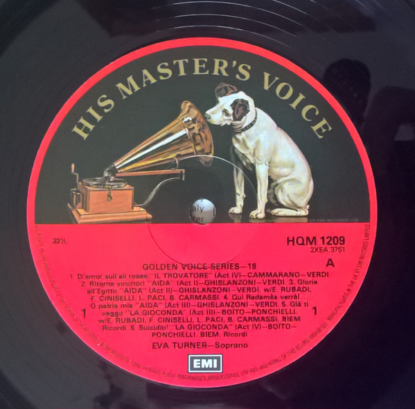 Eva Turner — Arias From Aida, Tosca, Turandot, sleeve image 3