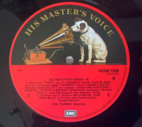 Eva Turner — Arias From Aida, Tosca, Turandot, sleeve image 4