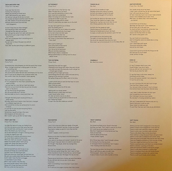 Everything but the Girl — Eden, sleeve image 7