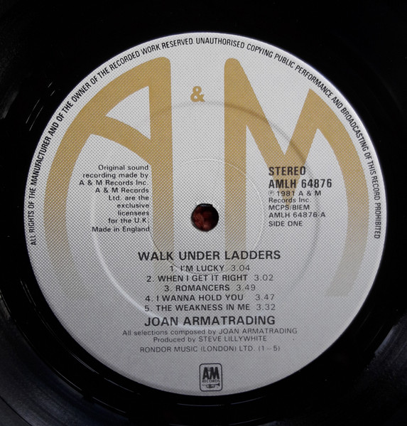 Joan Armatrading — Walk Under Ladders, sleeve image 3