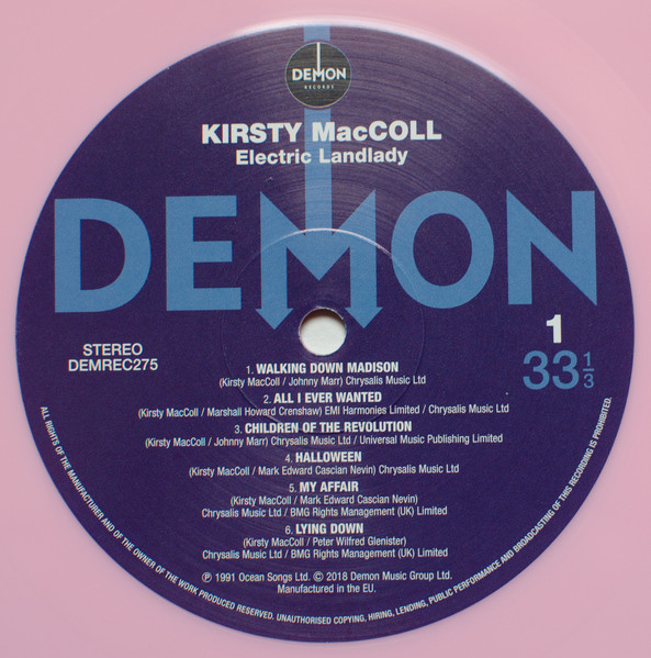 Kirsty MacColl — Electric Landlady, sleeve image 3