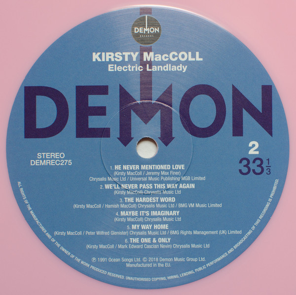 Kirsty MacColl — Electric Landlady, sleeve image 4
