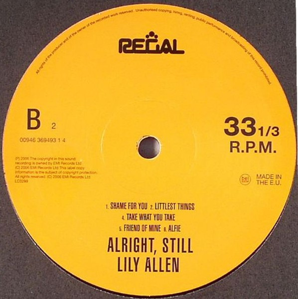Lily Allen — Alright, Still, sleeve image 3