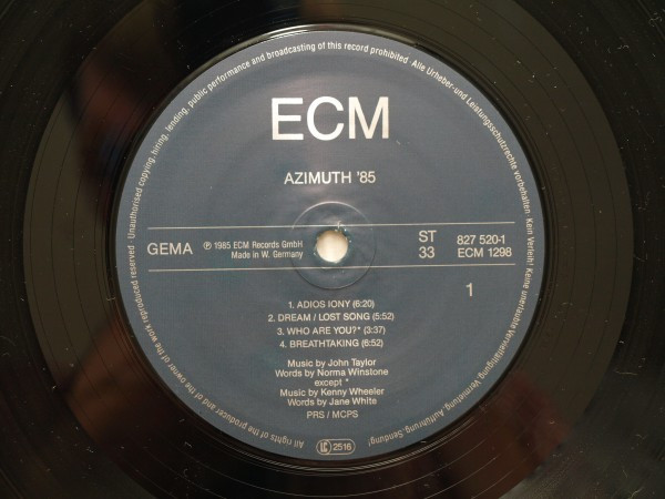 Norma Winstone (Azimuth) — Azimuth '85, sleeve image 3