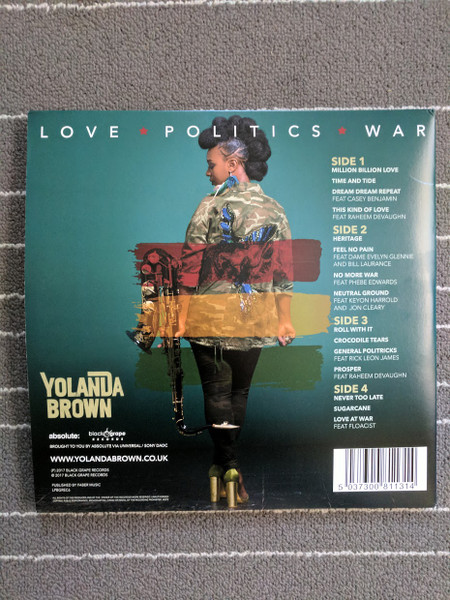 YolanDa Brown — Love Politics War, sleeve image 2